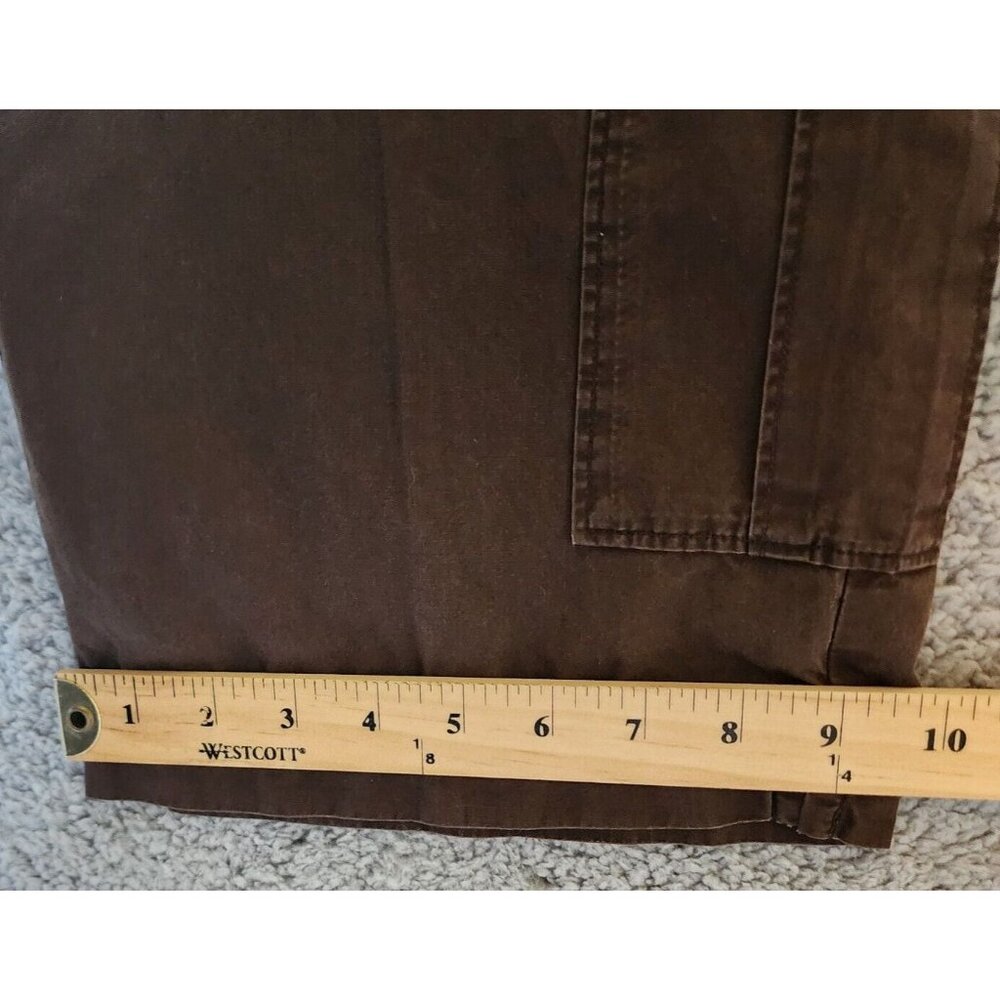 Eddie Bauer Women's Vashon Fit Chino Khaki Capri Cropped Cargo Pants Brown Sz 18 - Picture 9 of 16